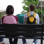 Marla and Rob on a bench