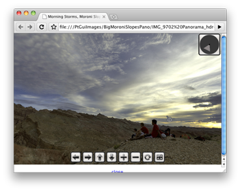 Moroni Slopes panorama in a browser window